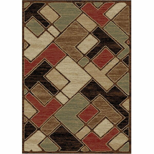 Mayberry Rug 5 ft. 3 in. x 7 ft. 3 in. City Tetris Area Rug, Multi Color CT9876 5X8